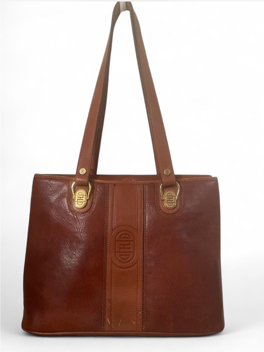 ✨ Vintage Fortune Duck Italian Leather Shoulder Tote ✨